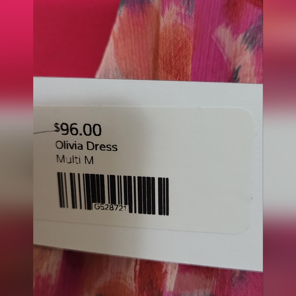 Daily Story Pink Floral Dress Ruffle Sleeve Tie Waist NWT M - Picture 4 of 5